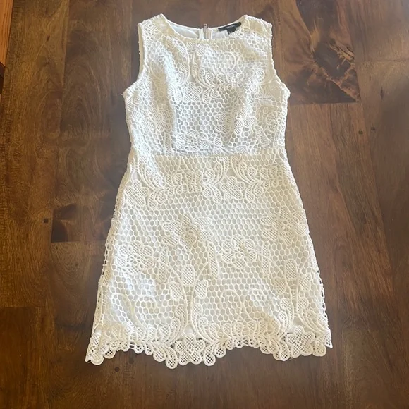white cut out lace dress Cut-Out Crochet Maxi Dress, White / L main image 0